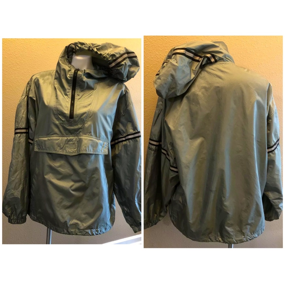 Windbreaker Jacket By Trademark Sportswear Sz L Quarter Zip ORACLE.  28” Across